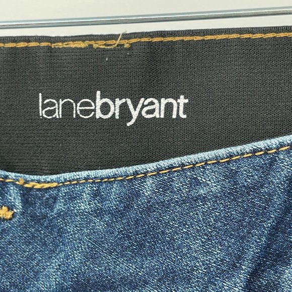 Lane Bryant Stretch Jeans Hi Rise Wide leg Cropped Crop Side Flap Womens Plus 16 - Picture 4 of 7